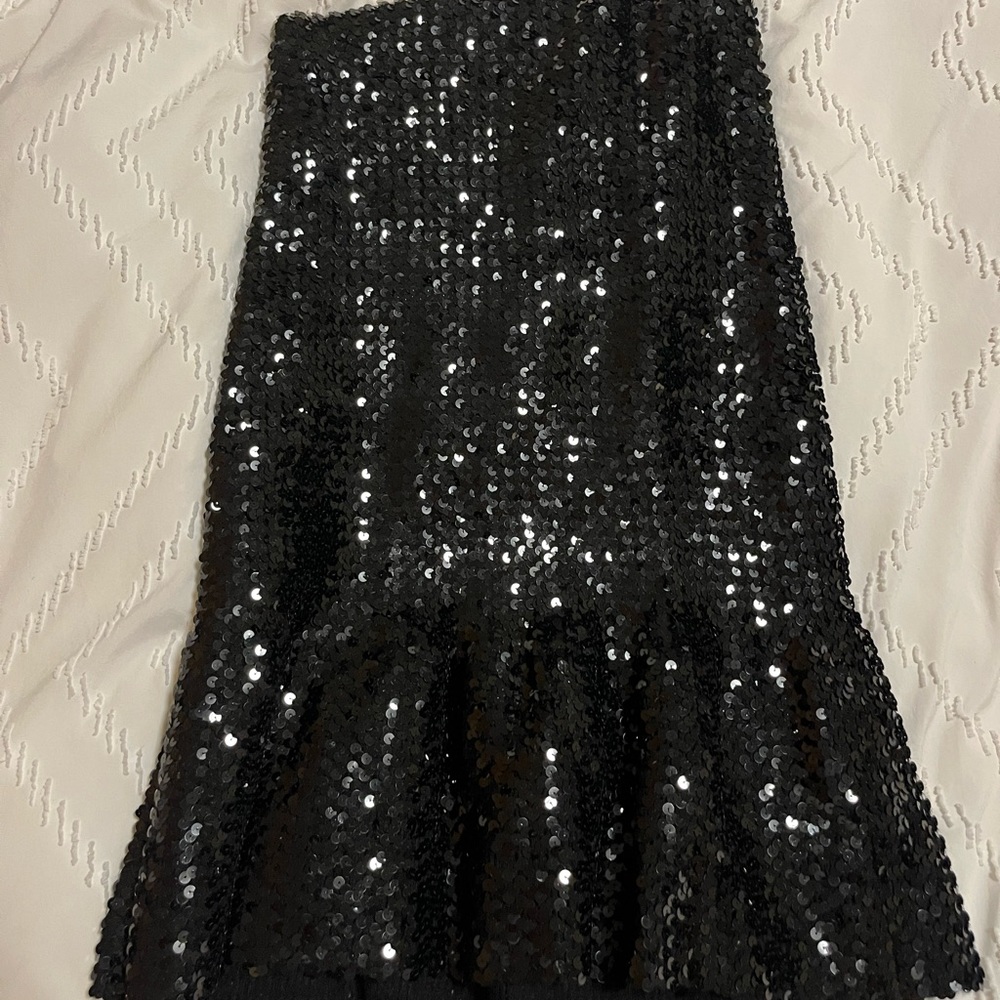Sparkly long black skirt